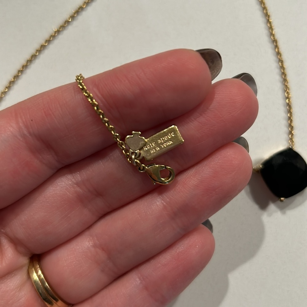 Kate Spade Black Stone Necklace - Picture 2 of 3
